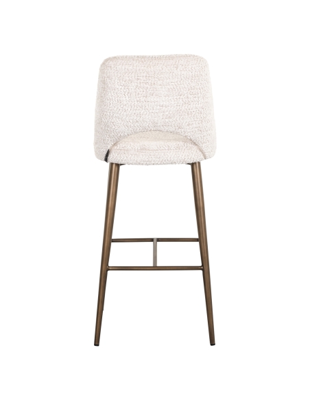 Taburete de bar crema patas doradas DELPHINE | Loft