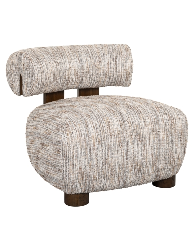 Sillón capullo de tela topo ARABELLA | Loft Attitude