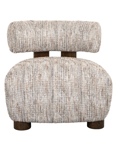 Poltrona casulo em tecido taupe ARABELLA | Loft Attitude