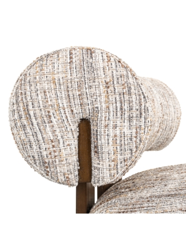 Cocoon armchair in taupe fabric ARABELLA | Loft Attitude