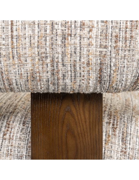 Poltrona casulo em tecido taupe ARABELLA | Loft Attitude