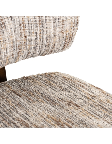 Poltrona casulo em tecido taupe ARABELLA | Loft Attitude