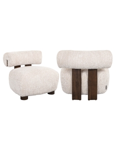 Sillón capullo bouclé crema ARABELLA | Loft Attitude