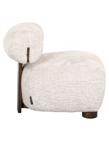 Poltrona casulo bouclé creme ARABELLA | Loft Attitude