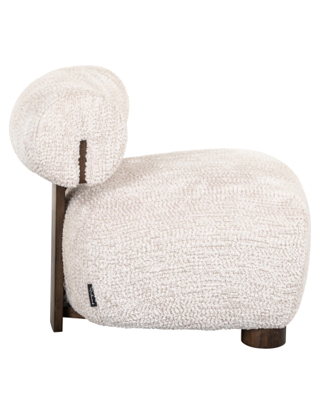 Cream bouclé cocoon armchair ARABELLA | Loft Attitude