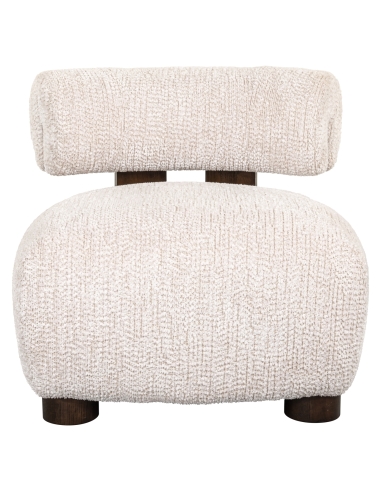 Cream bouclé cocoon armchair ARABELLA | Loft Attitude