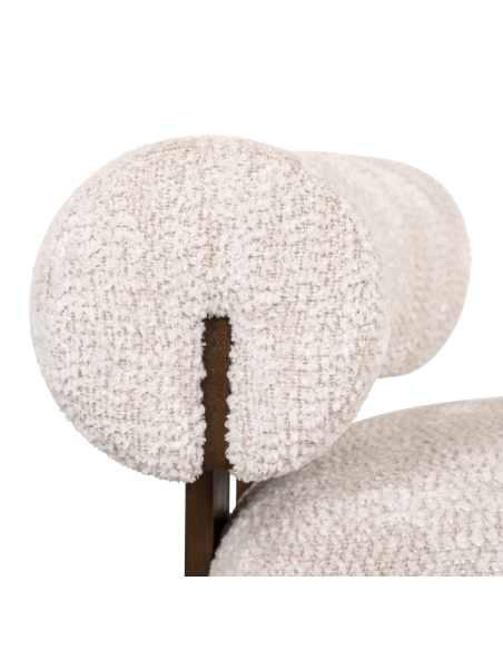 Poltrona cocoon bouclé crema ARABELLA | Loft Attitude