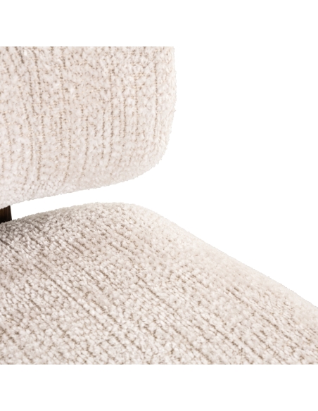 Cream bouclé cocoon armchair ARABELLA | Loft Attitude