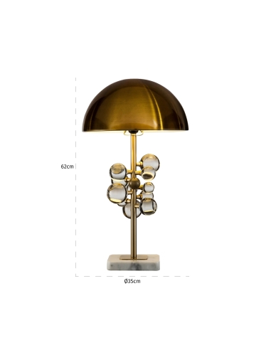 Candeeiro de mesa bronze e mármore BELA | Loft Attitude