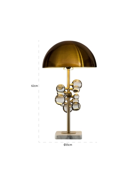 Lámpara de sobremesa bronce y mármol BELA | Loft Attitude