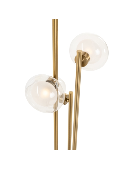 Lampadaire laiton brossé multi-globes LUVA | Loft