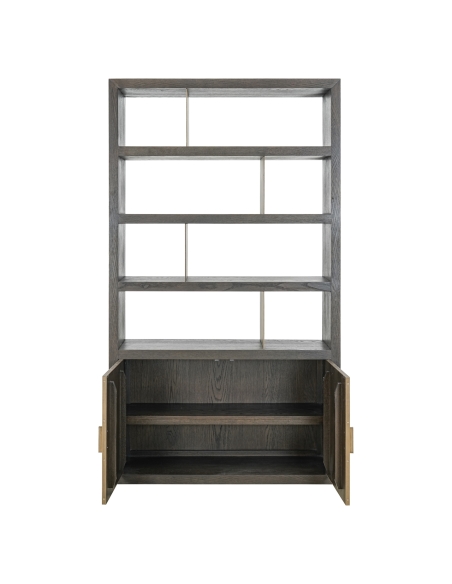 Armoire étagères ouvertes chêne RIVERTREE | Loft