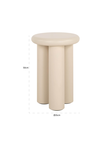 Mesa de apoio tripé bege ELBAZ | Loft Attitude