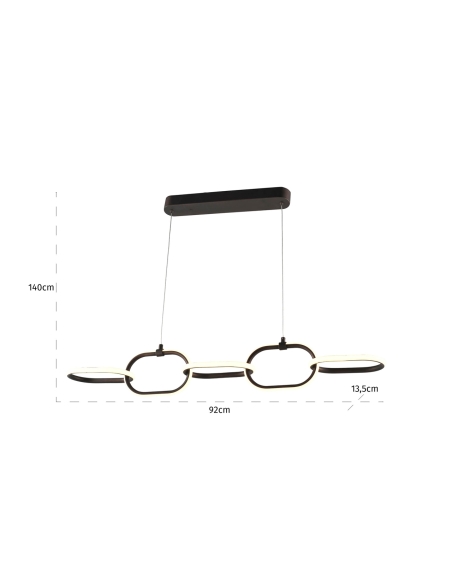 Lampadario Layn bronzo