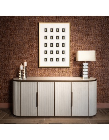 White marble and brass table lamp LENORE