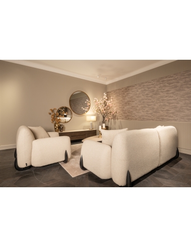 Tafellamp van wit marmer en goudkleurig messing LENORE