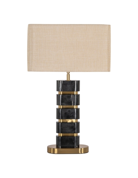 Tafellamp zwart marmer en messing LEVINA | Decoratie