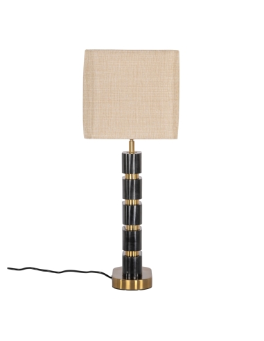 Tafellamp zwart marmer en messing LEVINA | Decoratie