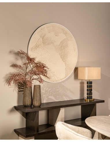 Tischlampe aus schwarzem Marmor und Messing LEVINA | Deko