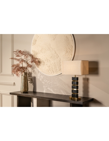 Tafellamp zwart marmer en messing LEVINA | Decoratie