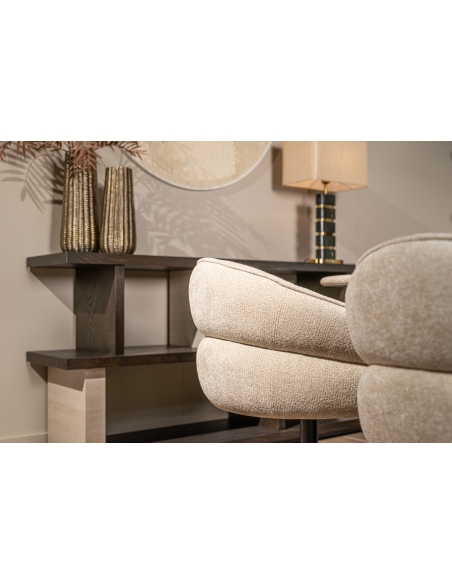 Tafellamp zwart marmer en messing LEVINA | Decoratie