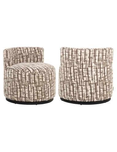 Fauteuil cocon crème stof FRANNY | Loft Attitude