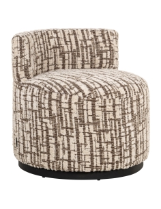 Sillón capullo de tela crema FRANNY | Loft Attitude 2