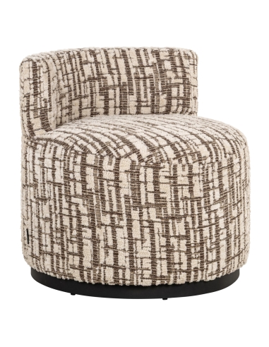 Poltrona cocoon in tessuto crema FRANNY | Loft Attitude