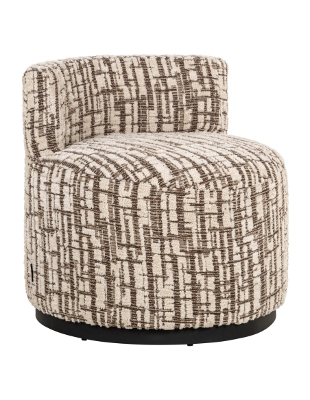Cocoon armchair in cream fabric FRANNY | Loft Attitude