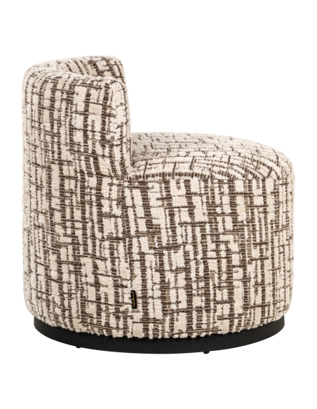 Fauteuil cocon tissu crème FRANNY | Loft Attitude