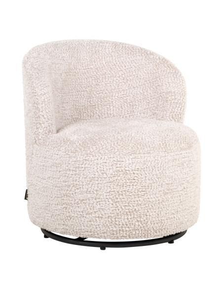 Cadeirão infantil giratório chenille creme JACKIE
