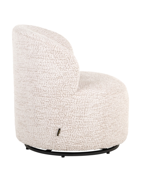 Cadeirão infantil giratório chenille creme JACKIE