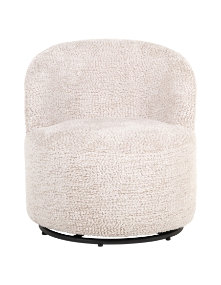 Drehbarer Kinder-Sessel Chenille Creme JACKIE