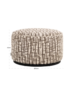 Voetenbank poef crème 70 LEXIE | Deco Loft Attitude 2