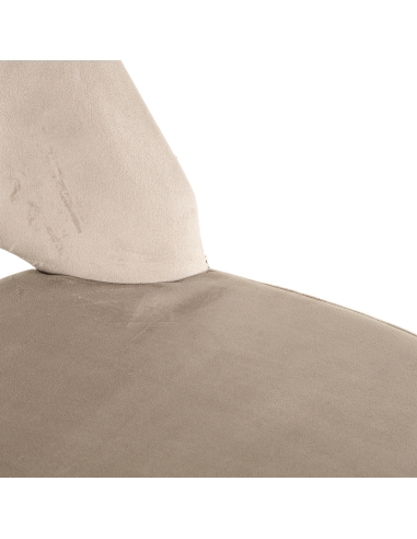 Tabouret de bar velours kaki ignifugé TABITHA