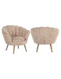 Sillón infantil concha chenilla beige CHARLY