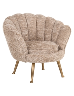 Sillón infantil concha chenilla beige CHARLY 2