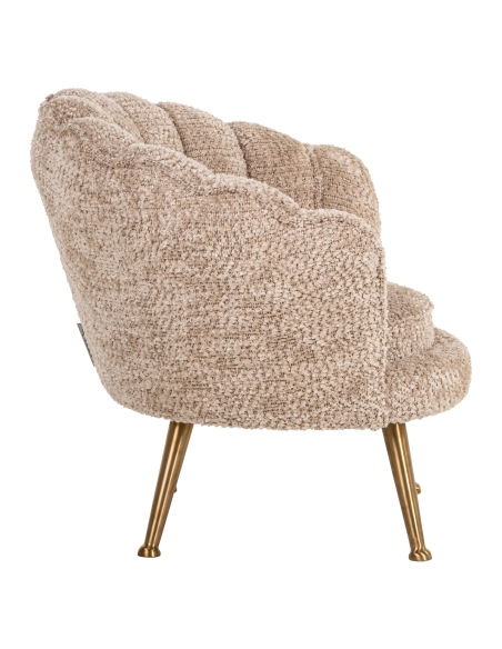 Kinderfauteuil schelp chenille beige CHARLY