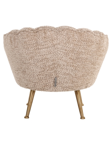 Fauteuil enfant coquille chenille beige CHARLY