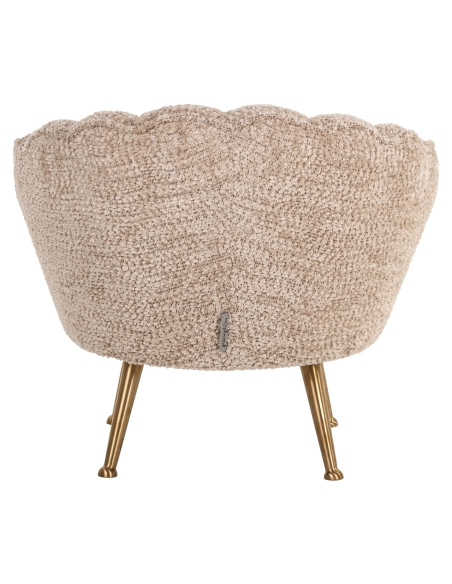 Fauteuil enfant coquille chenille beige CHARLY