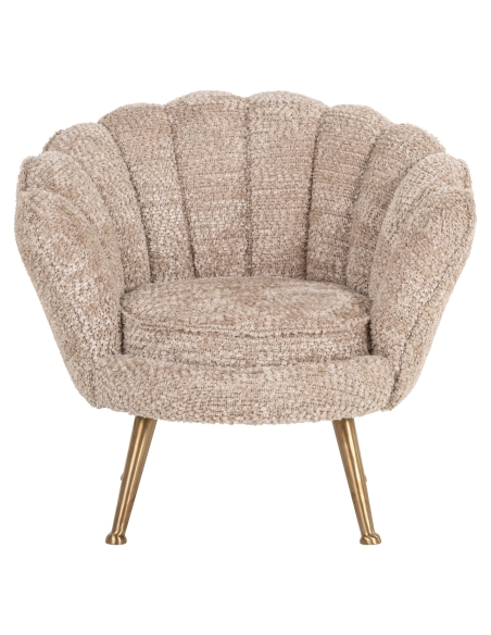 Kinder-Sessel Muschel Chenille Beige CHARLY