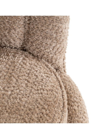 Poltrona infantil concha chenille bege CHARLY