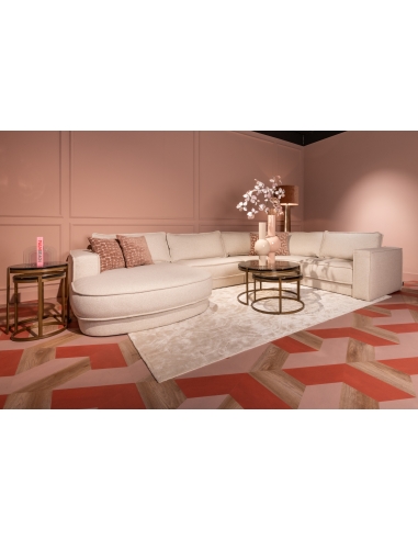 Set aus 2 goldenen Couchtischen CLEO | Deko Loft Attitude