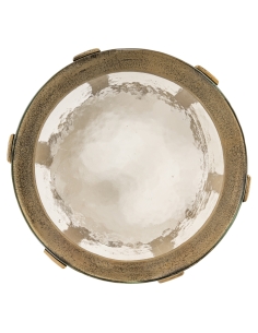 Gold fluted drum structure glass side table design RIXO 2