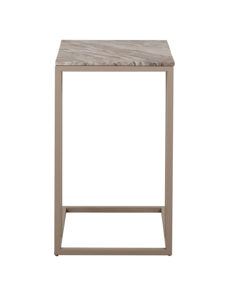 Table d'appoint canapé marbre argile structure fer design FAIRFAX