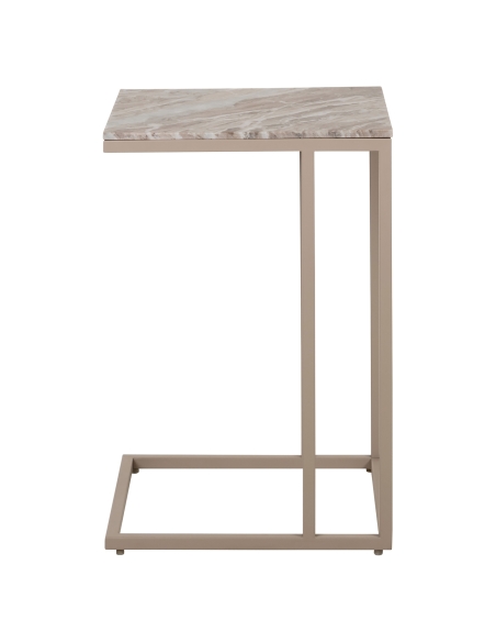 Marble side table for sofa, clay, iron structure, FAIRFAX design