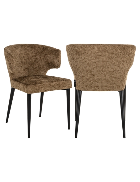 Chaise tissu chenille brandy TAYLOR | Loft Attitude