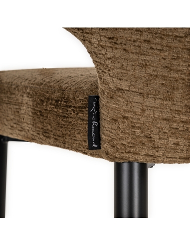 Tabouret de comptoir tissu texturé brandy métal TAYLOR
