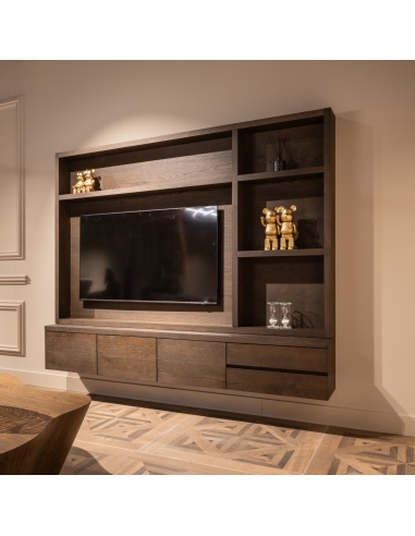 Tv-meubel Lachance brown 3-deurs 2-lades