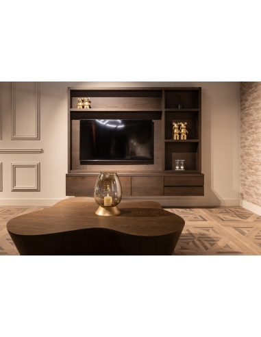Tv-meubel Lachance brown 3-deurs 2-lades